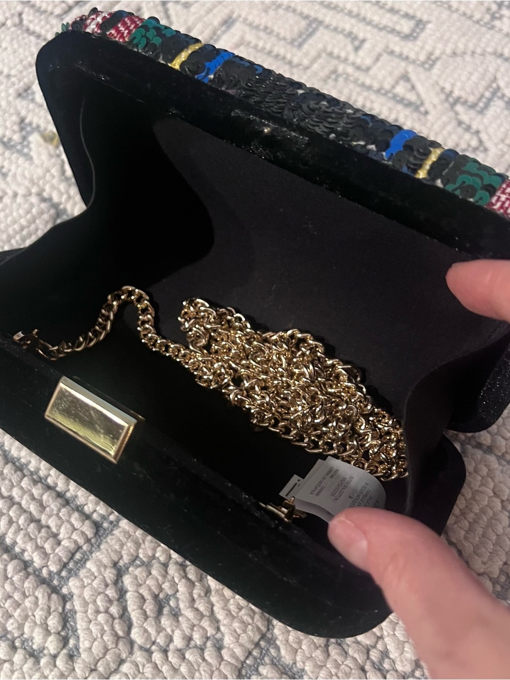 J. Crew Multicolor Sequin Plaid Clutch - Picture 6 of 8